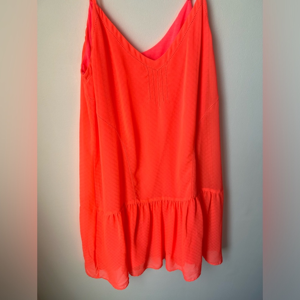 Dolce Vita Casual Mini Dress Adjustable Straps Coral Small - Picture 4 of 9